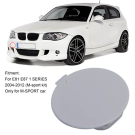 Bumper Cover for Towing Hook, ABS 7837429 Front Cover for Towing Hook Bumper Cover for Towing Eye Wear-resistant Replacement for 1 Series E81 E87 M Sport 2004-2012