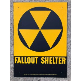 ORIGINAL U.S. Civil Defense Fallout Shelter Sign - New Old Stock (NOS) !!!