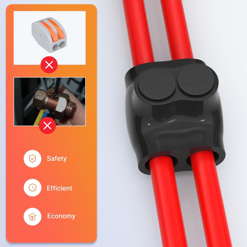 RVBOATPAT 2 Port Dual Entry Insulated Multi Tap Connector 2/0-6