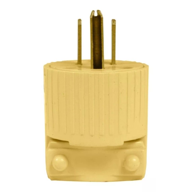 Volteck Clavija Plastica Aterrizada Voltech 46205 Color Amarillo