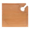 BambooMN 7.9" x 7.1" Bamboo Cocktail Appetizer Plates with Wine