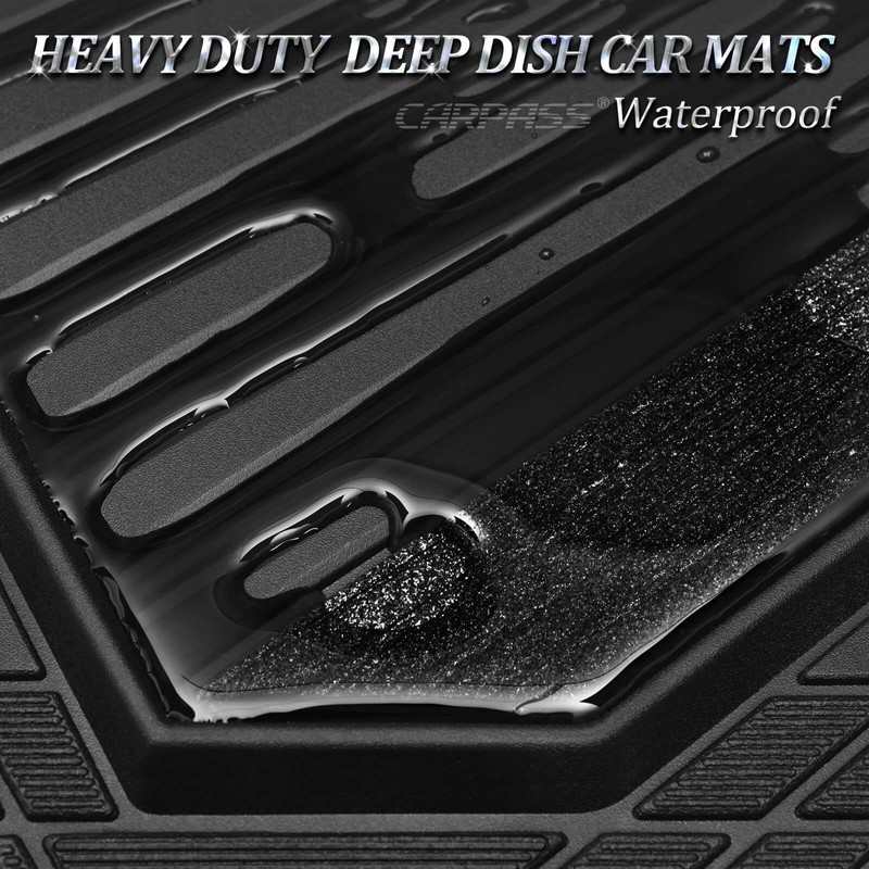 Bling Glitter Car Floor Mats Heavy Rubber Deep Water Proof,