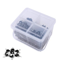 ALIMOTA Clip de cable - 400 clips de gestión de cable duraderos y confiables para ethernet, cables concéntricos y cables (6 mm, 7 mm, 8 mm, 10 mm, negro)