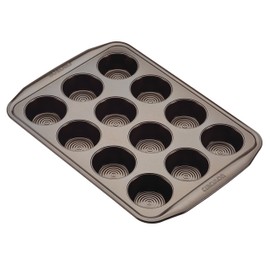 Circulon Nonstick Bakeware Nonstick 12-Cup Muffin Tin / Nonstick 12-Cup Cupcake Tin - 12 Cup, Brown