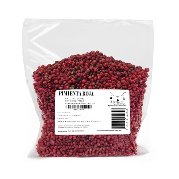 Pimienta Roja Entera 100g 100% Natural Saborizante Especia Sazonador