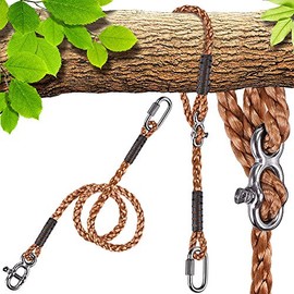 SELEWARE Tree Swing Rope Hammock Chair Strap Hanging Kit, Length Adjustable Nylon Rope Holds to 1000lbs, Perfect for Playground Set, Children Swing, Outdoor Hammock and Hanging Chair, 60 Inch