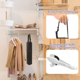 Beautyflier Portable Steamer Bag for NORI Press Travel Steam Iron, Travel Carrying Bag for Handheld Iron, Handheld Steamer Case Organizer with Hanging Buckle Strap, Fits Travel, Bag Only (Black)