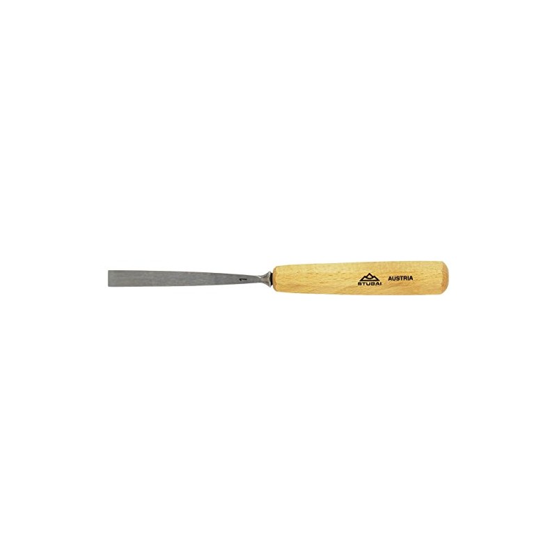 Stubai 557112 Wood Carving Chisel Type 1 Polished, Silver/Beige, 12