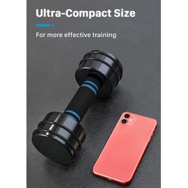 Northdeer Adjustable Black Dumbbell Set 10lbs Pair (5lbs/7lbs/8lbs/10lbs) Steel Dumbbells with Foam Handles Home Gym Workout (10lbs×2)