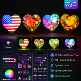 OJQ Light Up Letters LED Letter - DIY Bedroom Lighted Letter Colorful Glitter Alphabet Music Sync Color Changing Letters for Boy Girl Gift Birthday Christmas Wedding Bar Wall Night Light (Newyear)