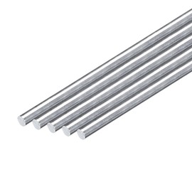 uxcell 10Pcs 3/16"(5mm) Dia Round Aluminum Rod, 8"(203mm) Long 6061 Aluminum Round Rod Solid Lathe Bar Stock for Industry Construction DIY Crafts