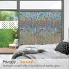 Beautysaid Window Privacy Film Stained Glass 3D Rainbow Prism Window