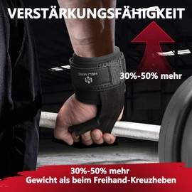 Lifting Straps Strength Training - Cowhide Leather Lifting Straps for Crossfit, Bodybuilding, Fitness, Strength Training - Fitness Straps for Men and Women