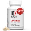 10X Health Optimize Methylated Multivitamin - 90 Capsules, 34 in
