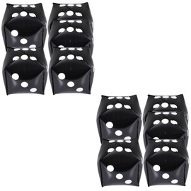 Abaodam 10pcs Jumbo Dice Foil Balloons Theme Party Decorations Creative Cube Design for Birthdays and Gatherings Aluminum Material -sealing