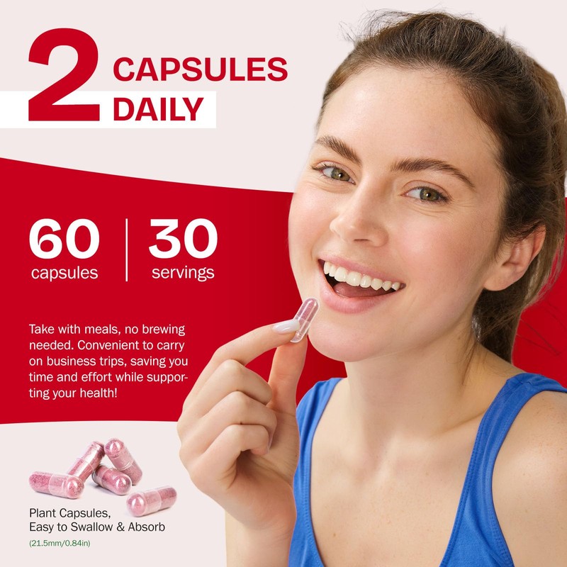 Beet Root Capsules 1300mg, Natural Energy & Endurance Support, Non-GMO