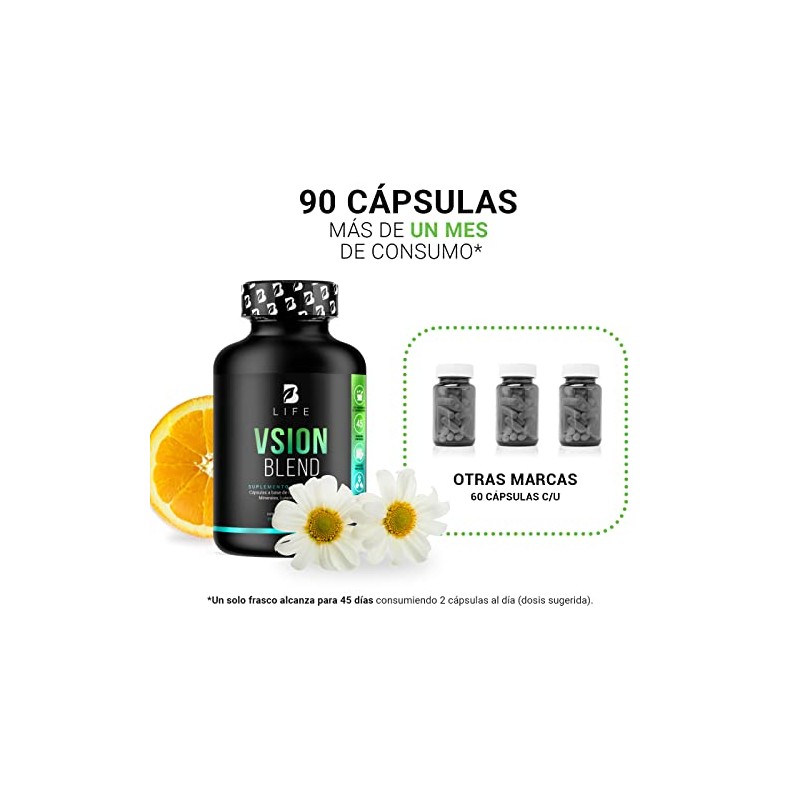 Life Vsion Blend Fórmula Camomila Luteína Vitaminas Cápsulas