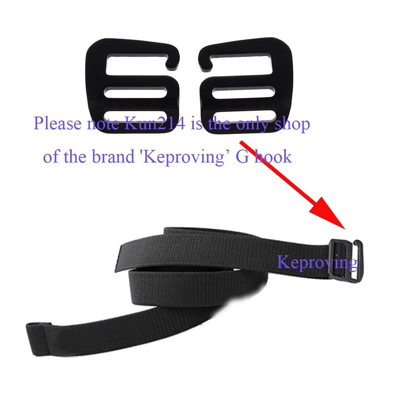 Adjustable 25mm Buckles for Webbing Slide Buckles Aluminium G Hook for Backpack Luggage Strap Webbing  (4 Pairs)
