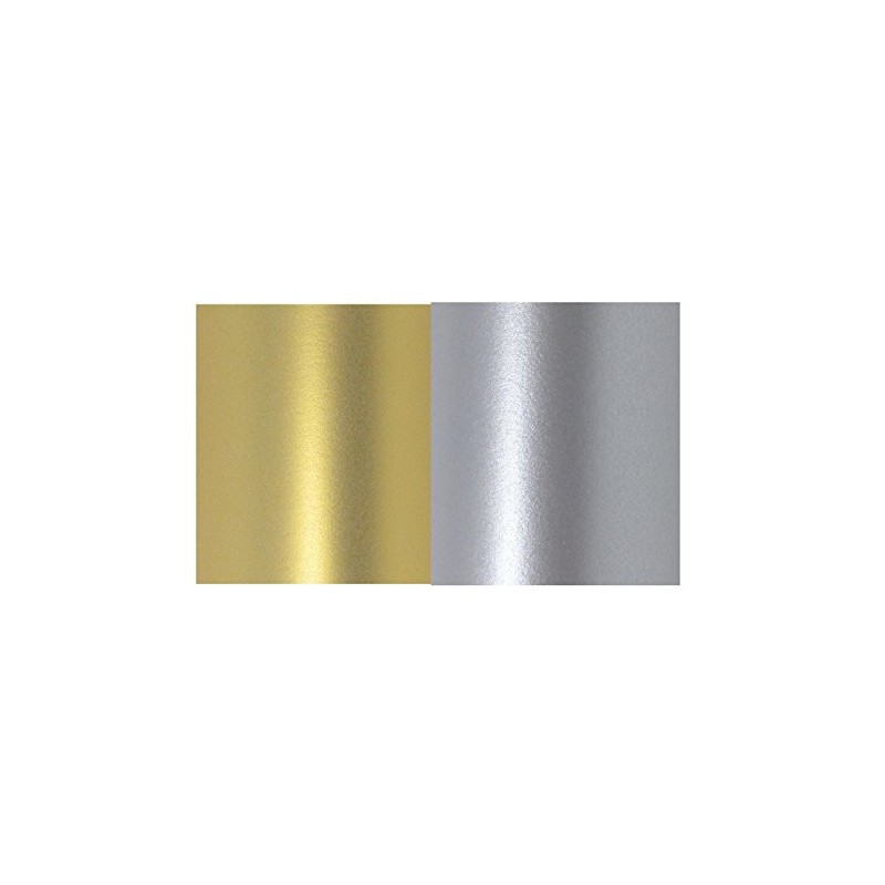 A4 Card with Real Gold and Genuine Silver Pearlescent Shimmer