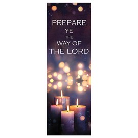 Trinity Church Supply Panoramic Series Banner Enhance Worship Experience, Ideal for Church Sanctuaries, Events, and Spiritual Gatherings, Prepare Ye the Way of the Lord, 2ft x 6ft