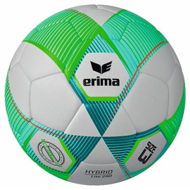 Erima Unisex Youth Hybrid Lite 290 Football (7192409), Green Gecko/Petrol, 3