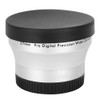 0.45X Silver Optical Glass Camera Wide Angle Magnification Additional Lens
