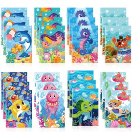 HOWAF 24pcs Mini Ocean Animals Notebooks for Kids, Under The Sea Notepads, Underwater World Pocket Memo Books for Under The Sea Party Favor Classroom Rewards Kids Birthday Gift Bags Fillers