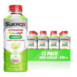 Pack x12 Suerox Vitamins Hidratante Manzana Verde-limón 630ml