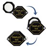10x Magnifier Jewelry Loupe 20.5mm Triplet Lens Optical Glass Pocket