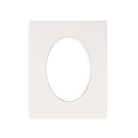 CountryArtHouse White Acid Free 12x16 Oval Picture Frame Mat with White Core Bevel Cut for 9.5x13 Pictures - Fits 12x16 Frame - Pack of 1 Matboard