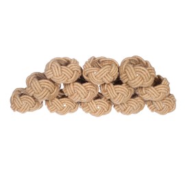 Napkin Rings Set of 12, Woven Napkin Holders, Serviette Rings Bulk for Party Decoration, Dinning Table, Everyday, Family Gatherings - A Great Tabletop Décor - Natural Tan