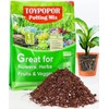 TOYPOPOR Potting Soil for All Indoor Houseplants, Contains Perlite, Peat