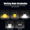 LARYEECHA Rechargeable LED Headlamp,Hard Hat Headlight,Waterproof Head Lamp Lightweight White/Yellow