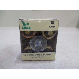 Eagle 10  Packs of 5 Eagle 670 Fuses 50 Time Delay Fuse 15A 125V AC NOS