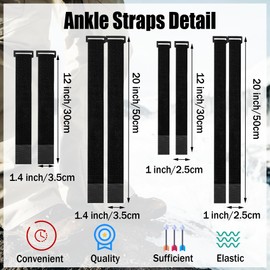 SADIKALO Ankle Straps - 8PCS Elastic Boot Straps for Cowboy Boots Adjustable Bicycle Pant Leg Band Flexible Military Safety Belt for Cycling Riding Hunting Fishing