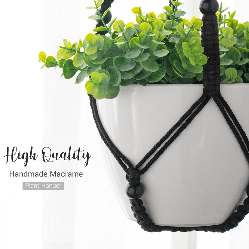 Mkono 3 Pack Macrame Plant Hangers Indoor Different Size Hanging