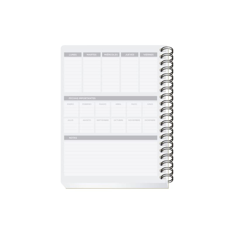 Scribe, CLÁSICO, Cuaderno Profesional con Espiral Doble de Pasta Semi