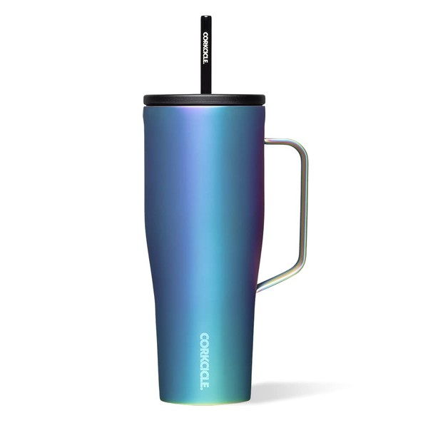 Corkcicle Tumbler With Straw,Lid, and Handle, Reusable Water Bottle, Triple Insulated Stainless Steel Travel Mug, BPA Free, Keeps Beverages Cold for 12 Hours and Hot for 5 Hours, Dragonfly, 30 oz