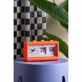 Karlsson Alarm Clock Data Flip – Orange – 19 x 6.4 x 11.5 cm