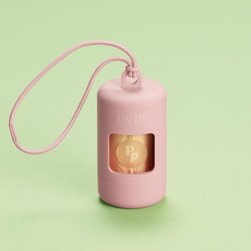 Peps Dog Poop Bag Holder Blush + Plant Based Starch
