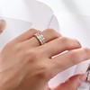 CZ Love Ring for Women Rose Gold Statement Ring Shiny