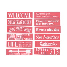 Stencil Sheets Random 5x20cm Set of 10 Handmade DIY