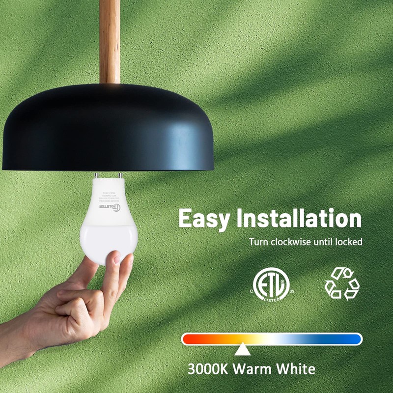 CFMASTER GU24 LED Light Bulb, 3000K Warm White, 9W(100W Equivalent),