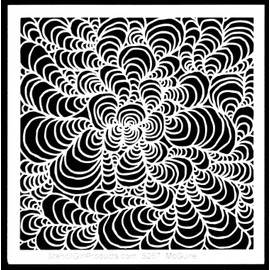 6"x6" Doodle It Tornado Bloom Stencil by Maria McGuire