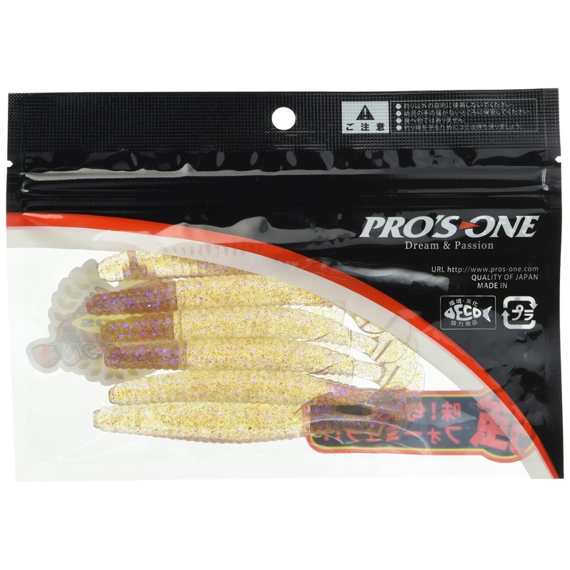 PROSONE Worm Death Adder Shad 4" #05 Keimura Clear Hologram.