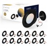 12 Pack 5/6 Inch Black LED Can Lights Retrofit Recessed