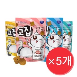 고집 [고집] 그레인프리 고양이간식 60gx5개 세트 [Stubborn] Grain-Free Cat Treats Set of 5 x 60g