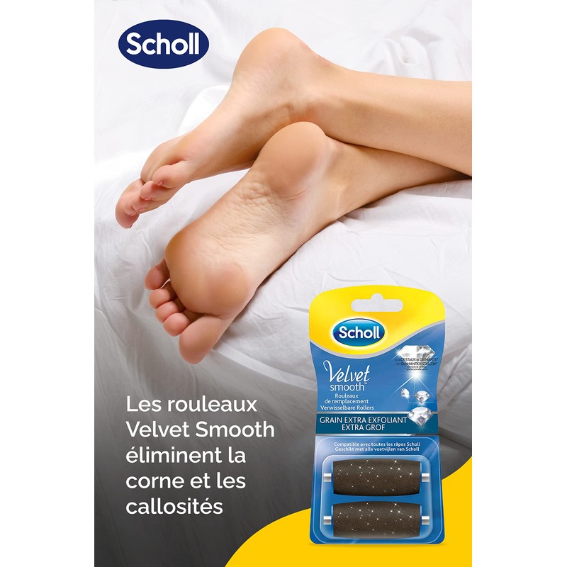 Scholl Velvet Smooth Express Pedi Crystal Diamonds Extra Exfoliating Grains