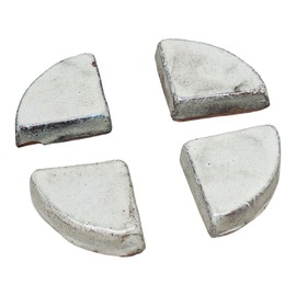 Teramico Saucer Feet for Flower Pots/Planters Blue Anthracite White Stoneware Glazed Completely Frost-Proof (Grey/White, Set of 4)