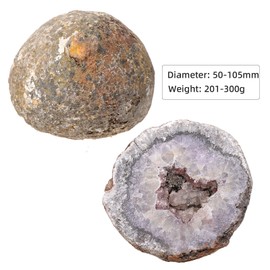dssmboom Natural Agate Geode Crystal Cluster Collectible Mineral Specimen Irregular Agate Druse Stone for Reiki Healing and Home Decoration 201-300g
